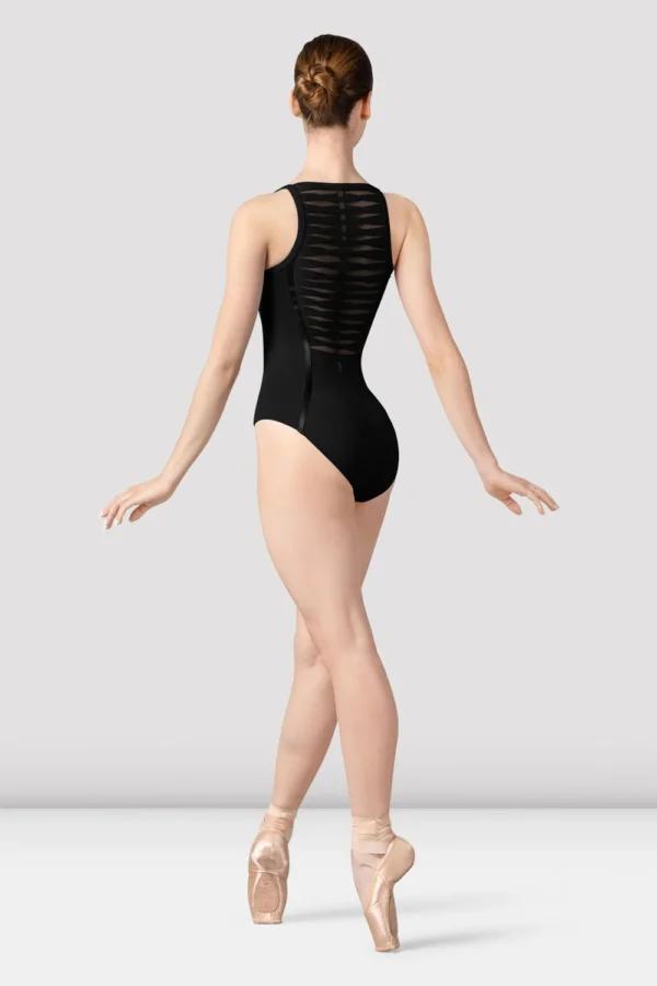 ADULT TWIST MESH BACK CAMI LEOTARD