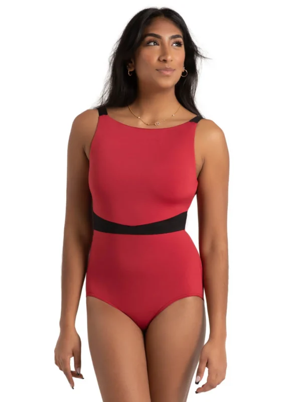 ADULT FLEUR BOATNECK LEOTARD