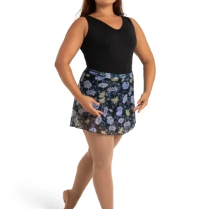 ADULT PRINTED FLORAL WRAP SKIRT
