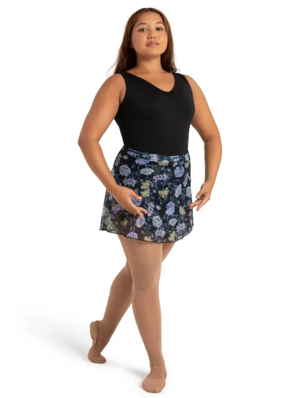 ADULT PRINTED FLORAL WRAP SKIRT