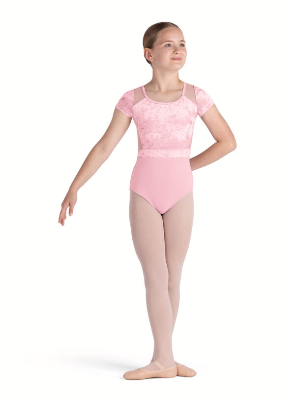 YOUTH HAUTE VELVET CAP SLEEVE LEOTARD