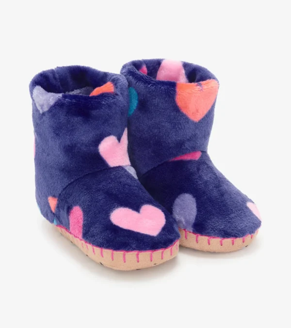 HATLEY HEARTS FUZZY FLEECE SLIPPER