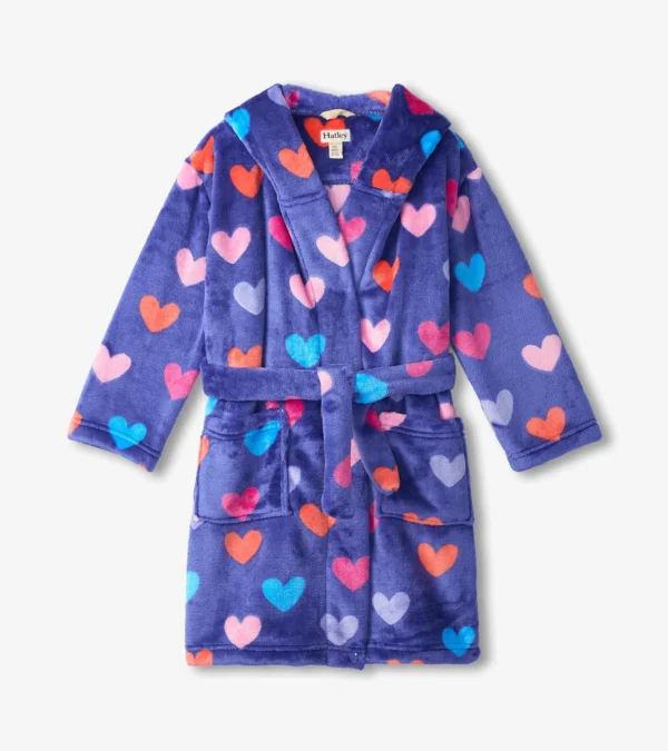 HATLEY HEARTS FUZZY FLEECE ROBE