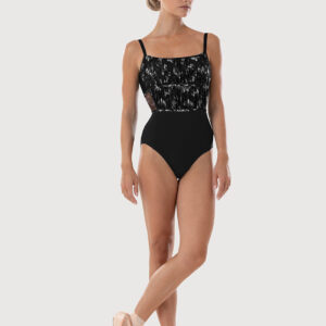 ADULT AURORA FLORAL MESH CAMI LEOTARD