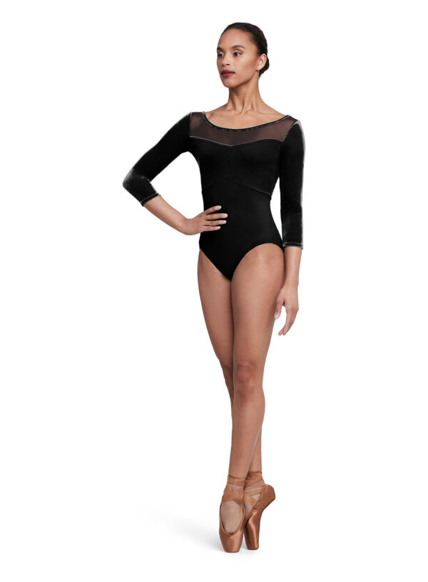 ADULT HAUTE VELVET SCOOP NECK LEOTARD