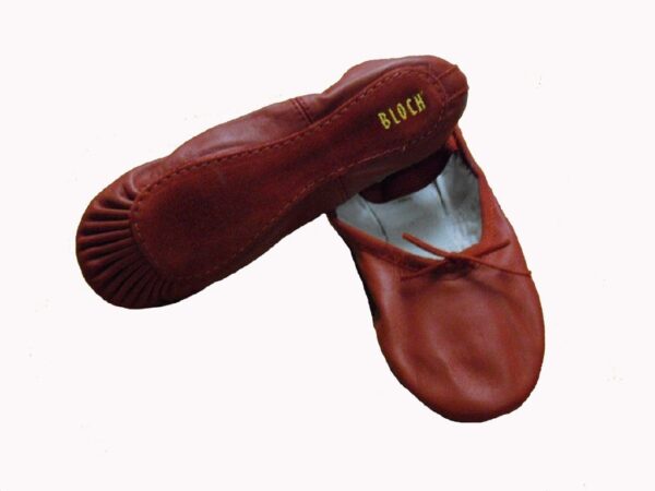ADULT BLOCH RED DANSOFT LEATHER SLIPPER