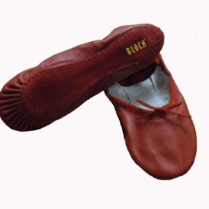 BLOCH CHILD RED DANSOFT LEATHER SLIPPER