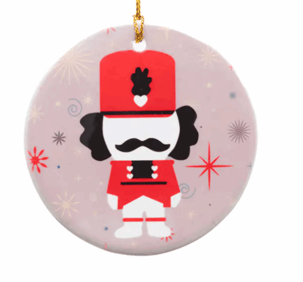 NUTCRACKER MOUSE PORCELAIN ORNAMENT