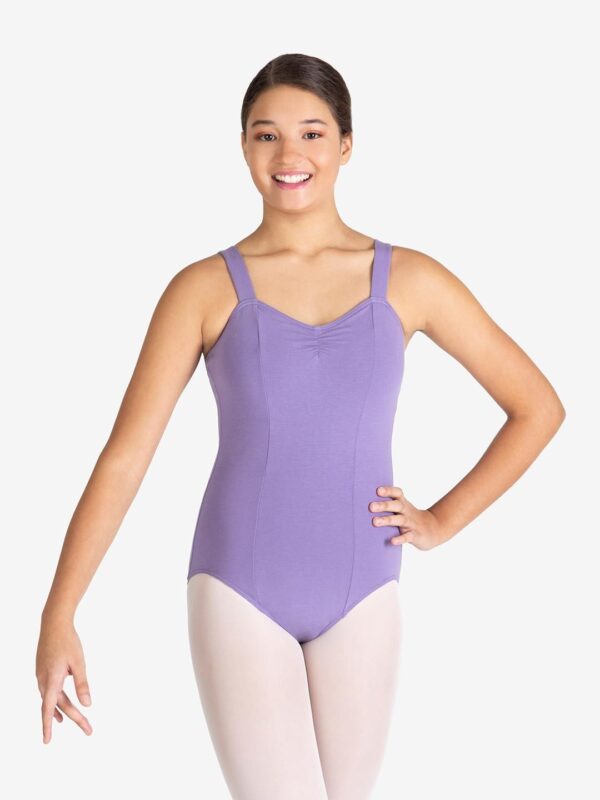 WIDE STRAP PINCH FRONT TANK LEOTARD