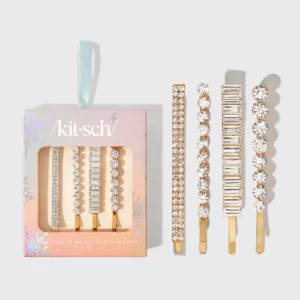 KITSCH RHINESTONE BOBBY PINS 4PC
