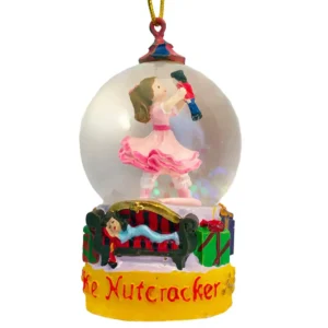 NUTCRACKER CLARA SNOW GLOBE ORNAMENT