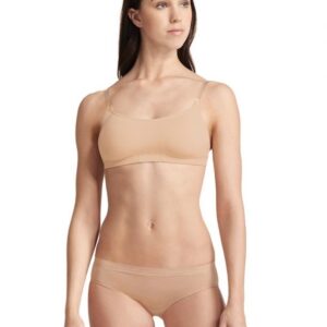 NUDE BRA WITH CLEAR BACK STRAP