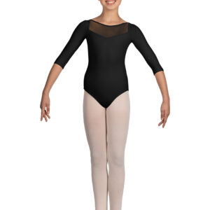 GLOW BOAT NECK 3/4 SLEEVE LEOTARD