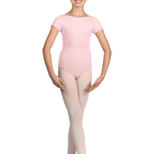 GLOW BOAT NECK CAP SLEEVE LEOTARD