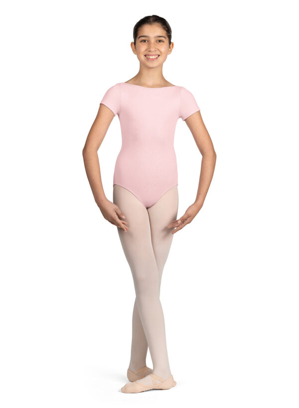 GLOW BOAT NECK CAP SLEEVE LEOTARD