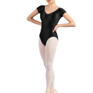 GLOW V-NECK CAP SLEEVE LEOTARD