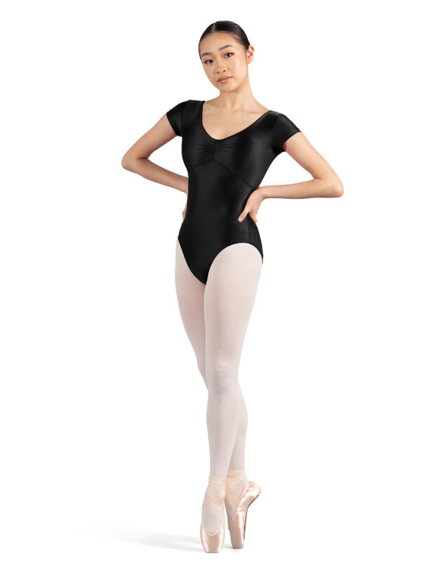 GLOW V-NECK CAP SLEEVE LEOTARD