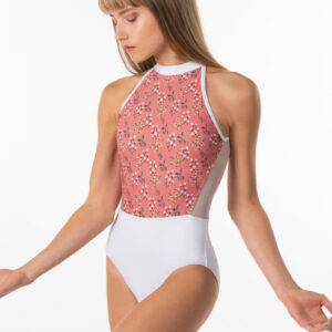 YOUTH CITRUS HIGH NECK WITH MESH BACK LEOTARD