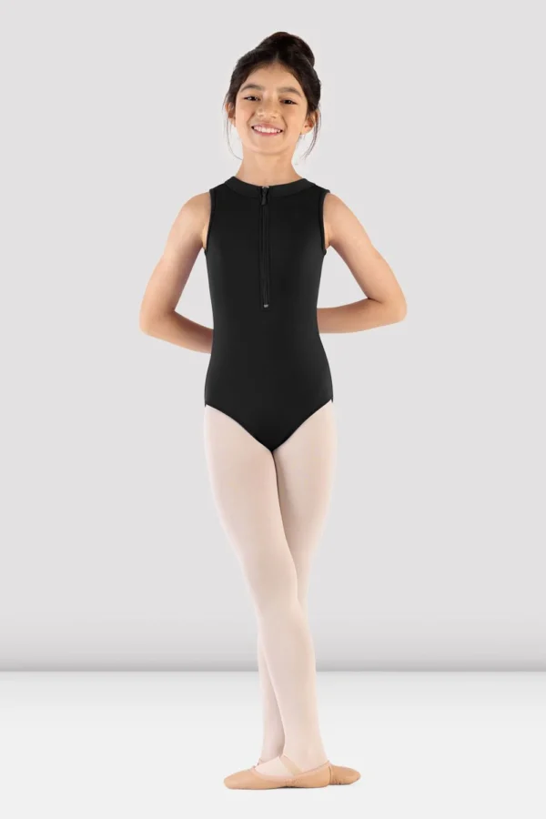 YOUTH MAJESTY ZIP FRONT TANK LEOTARD