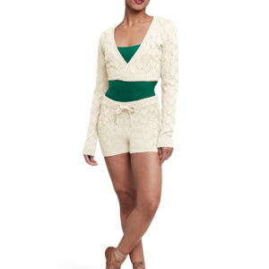 ADULT HAUTE VELVET KNITTED WRAP TOP