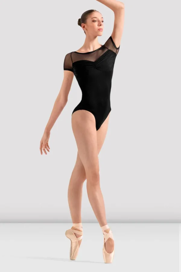 MESH CAP SLEEVE LEOTARD