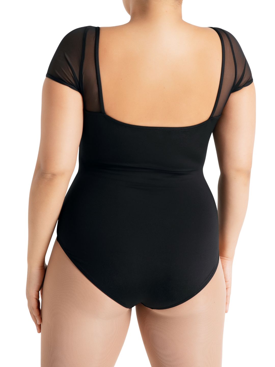 MESH YOKE SHORT SLEEVE LEOTARD - Image 2