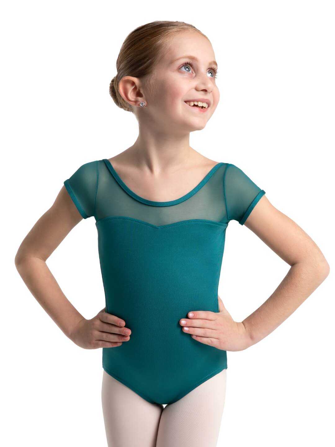 MESH YOKE SHORT SLEEVE LEOTARD - Image 3