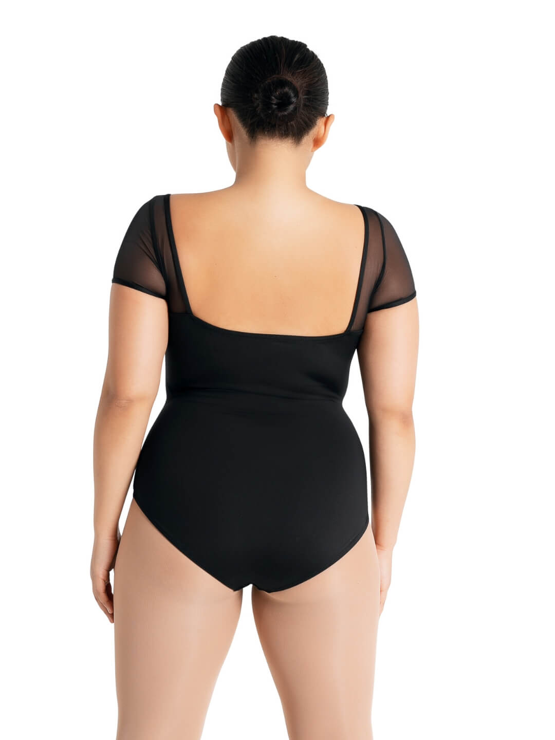 ADULT MESH YOKE SHORT SLEEVE LEOTARD - Image 2