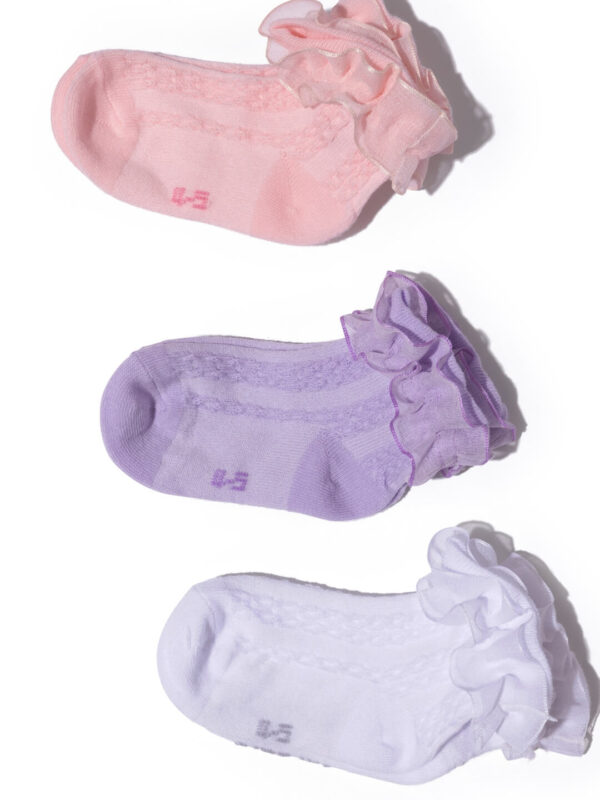YOUTH RUFFLE SOCKS 3-PACK