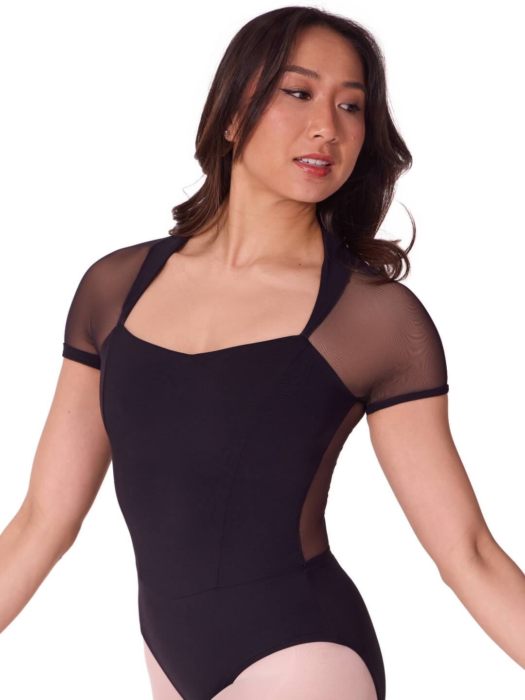 ADULT CORSET SHORT SLEEVE LEOTARD